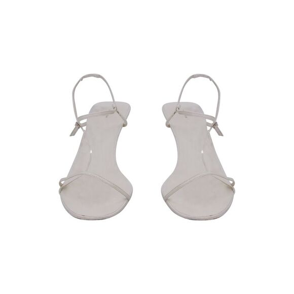 The Row Bare Sandals in White Leather - Picture 2 of 6